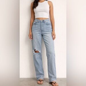 Denim Forum Light Blue Distressed Jeans